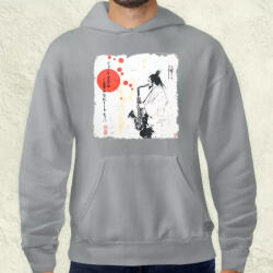 Magnolion Szamuráj szaxofonnal v3 férfi pulóver (27701-P)