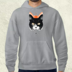 Magnolion Pozitív alakzat negatív tér macska v4 férfi pulóver (7484-P)