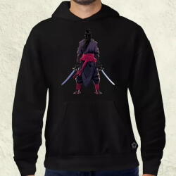 Magnolion Pixelart Szamuráj hátulról v4 férfi pulóver (8204-P)