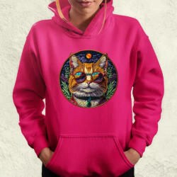 Magnolion Hímzett macska v4 női pulóver (24510-PN)