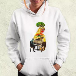 Magnolion Szürreál pop art fantázia v10 női pulóver (7074-PN)