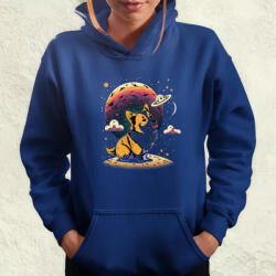 Magnolion Corgi játszik a holddal v1 női pulóver (1742-PN)