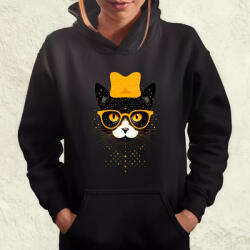 Magnolion Pozitív alakzat negatív tér macska v13 női pulóver (7480-PN)