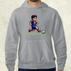 Magnolion Messi labdával pixelart férfi pulóver (594-P)