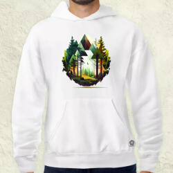 Magnolion Absztrakt erdő v2 férfi pulóver (1819-P)