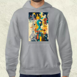 Magnolion Absztrakt graffiti v2 férfi pulóver (27987-P)