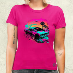 Magnolion Retró hullám 1969 FORD MUSTANG SHELBY GT 500 v4 női póló (868-N)