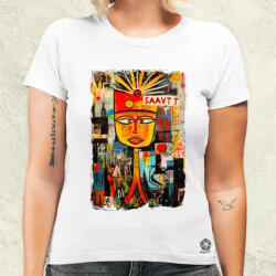 Magnolion NYC naplemente Basquiat graffiti v2 női póló (4164-N)