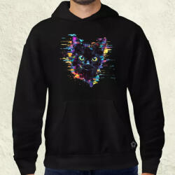 Magnolion Pixel macska v2 férfi pulóver (27332-P)