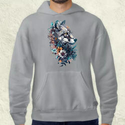 Magnolion Virágba borult farkas férfi pulóver (24560-P)