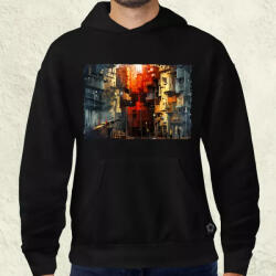 Magnolion Pareidolia Pókember város fantázia v2 férfi pulóver (6989-P)