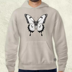 Magnolion Fekete fehér lepke v2 férfi pulóver (7745-P)