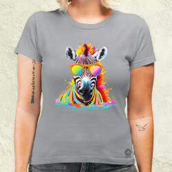 Magnolion Szivárvány zebra női póló (7575-N)