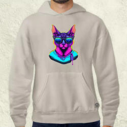 Magnolion Retró hullám macska szemüvegben v2 férfi pulóver (743-P)