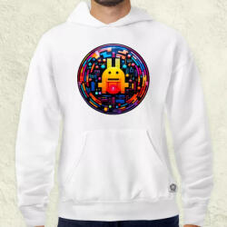 Magnolion Pixelart bakelit az űrben v6 férfi pulóver (20241-P)