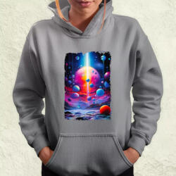 Magnolion Pszichedelikus bolygók v4 női pulóver (5857-PN)