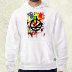 Magnolion Basquiat béke és szeretet v1 férfi pulóver (5929-P)