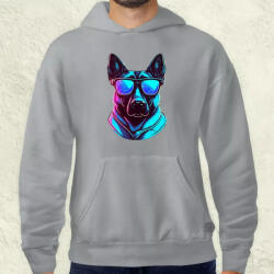 Magnolion Retró hullám kutya szemüvegben v3 férfi pulóver (741-P)