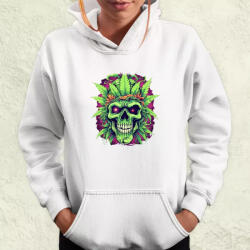 Magnolion Koponya weed v1 női pulóver (9137-PN)