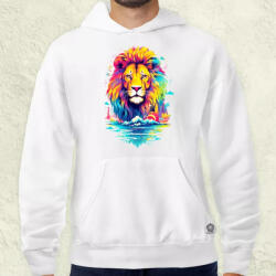 Magnolion Pszichedelikus oroszlán v5 férfi pulóver (7505-P)