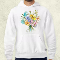 Magnolion Rajz csokor v1 férfi pulóver (24295-P)