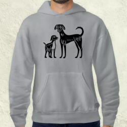 Magnolion Minimál spgraffito kutyák férfi pulóver (6627-P)