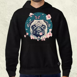 Magnolion Mopsz és pillangó v2 férfi pulóver (24708-P)