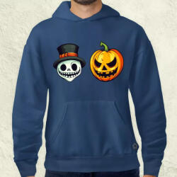 Magnolion Halloween tök és koponya fantázia v16 férfi pulóver (8364-P)
