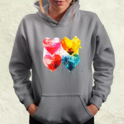 Magnolion Litográf szívek v2 női pulóver (8680-PN)