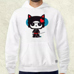 Magnolion Aranyos Szamuráj kiscica v1 férfi pulóver (445-P)