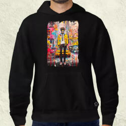 Magnolion NYC napfelkelte Basquiat graffiti v2 férfi pulóver (6221-P)