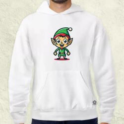 Magnolion Boldog karácsonyi manó második testvér férfi pulóver (515-P)