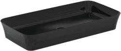 Ideal Standard Ipalyss - Mosdókagyló pultra, 800x400 mm, túlfolyó nélkül, fényes fekete színben E1391V2 (E1391V2)