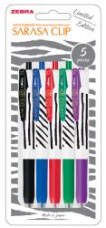 Zebra Sarasa Clip 0, 7 Zebra Stripes 5pcs zselés toll (48296) - officedepot
