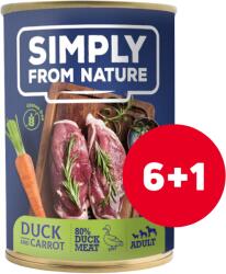 Simply from Nature pachet conserve caini 6 x 400 g + 1 GRATIS rata si morcov