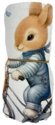 Bambino Casa Муселиново одеяло Bambino Casa - Blu Rabbit Bicycle, 120 x 120 cm (3929) - ozone