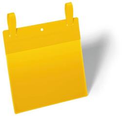 DURABLE Logisztikai zseb, szalaggal, A5, fekvő, DURABLE, sárga (DB174904)