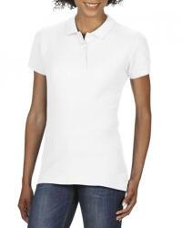 Gildan Női galléros póló Gildan GIL64800 Softstyle Ladies' Double piqué polo -M, White