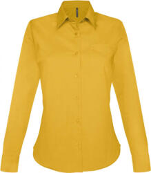 Kariban Női blúz Kariban KA549 Jessica > Ladies' Long-Sleeved Shirt -L, Yellow