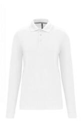 Designed To Work Férfi galléros póló Designed To Work WK276 Men'S Long-Sleeved polo Shirt -5XL, White