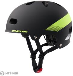Cratoni C-Mate JR. gyereksisak, fekete/lime matt (S/M (54-58 cm))