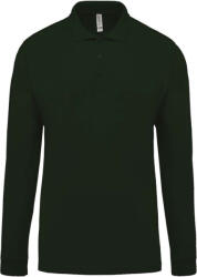 Kariban Férfi galléros póló Kariban KA256 Men'S Long-Sleeved piqué polo Shirt -4XL, Forest Green