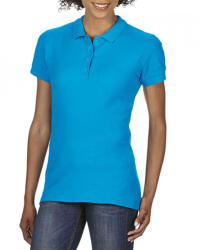 Gildan Női galléros póló Gildan GIL64800 Softstyle Ladies' Double piqué polo -M, Sapphire