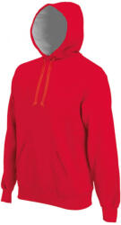 Kariban Uniszex kapucnis pulóver Kariban KA443 Hooded Sweatshirt -XS, Red
