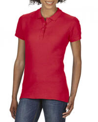 Gildan Női galléros póló Gildan GIL64800 Softstyle Ladies' Double piqué polo -M, Red