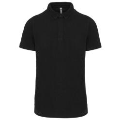 Designed To Work Férfi galléros póló Designed To Work WK225 Men'S Short Sleeve Stud polo Shirt -XS, Black
