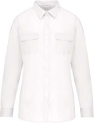 Kariban Női blúz Kariban KA591 Ladies' Long Sleeved Safari Shirt -L, White