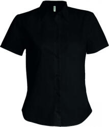 Kariban Női blúz Kariban KA540 Ladies' Short-Sleeved non-Iron Shirt -L, Black