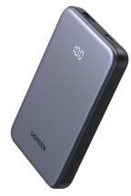 UGREEN PB507 vésztöltő USB+Type-C aljzat (10000mAh, 20W, PD gyorstöltő, LED kijelző) SÖTÉTSZÜRKE