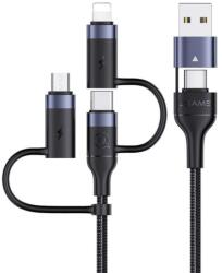 USAMS Cablu de încărcare USB A+C - Lightning - microUSB - type-C 1.2m Usams (SJ547USB01) (SJ547USB01)